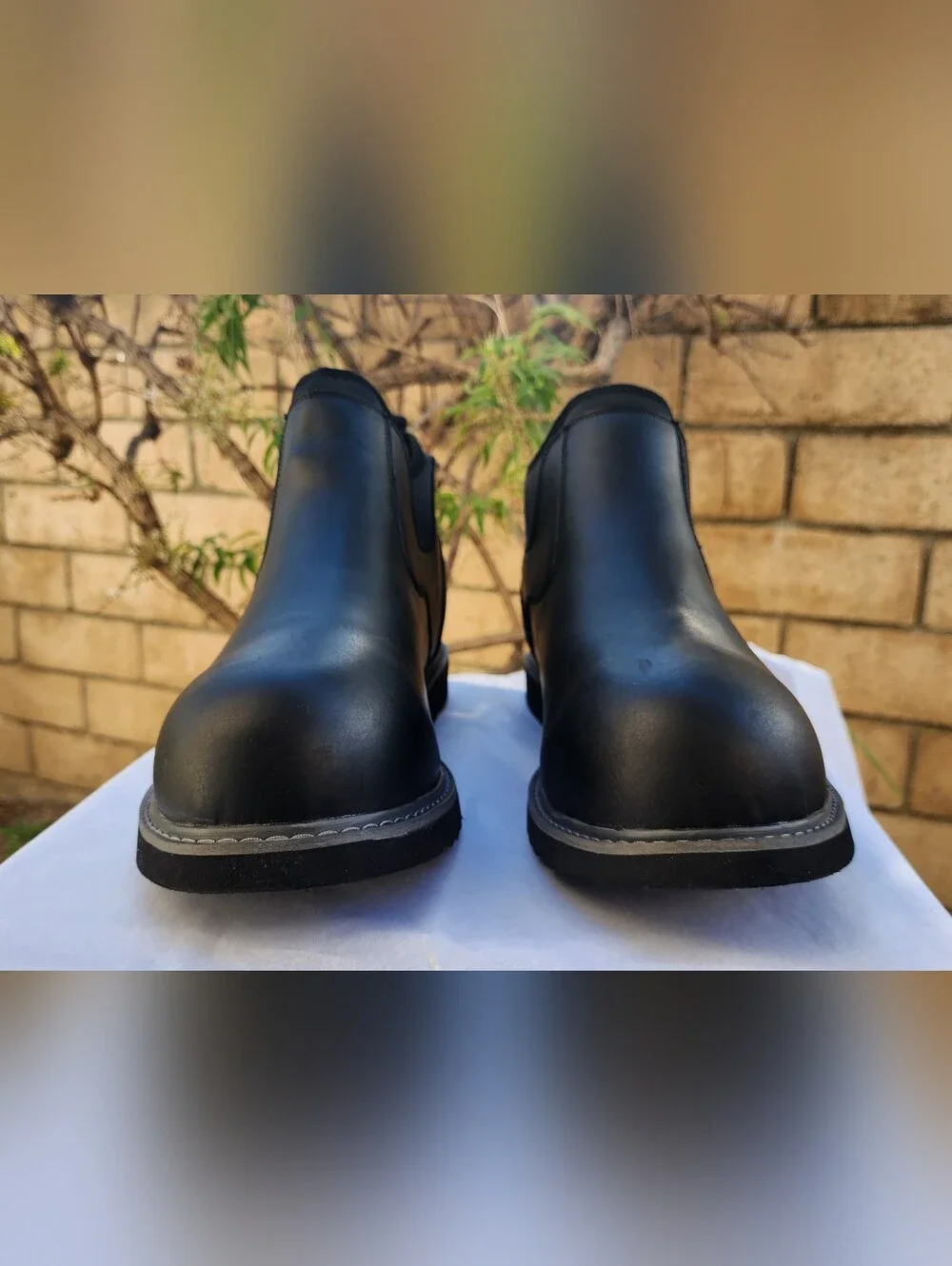$138 Men Big & Tall 17EW Boulder Creek Kingsize ankle boots black leather 17 EW